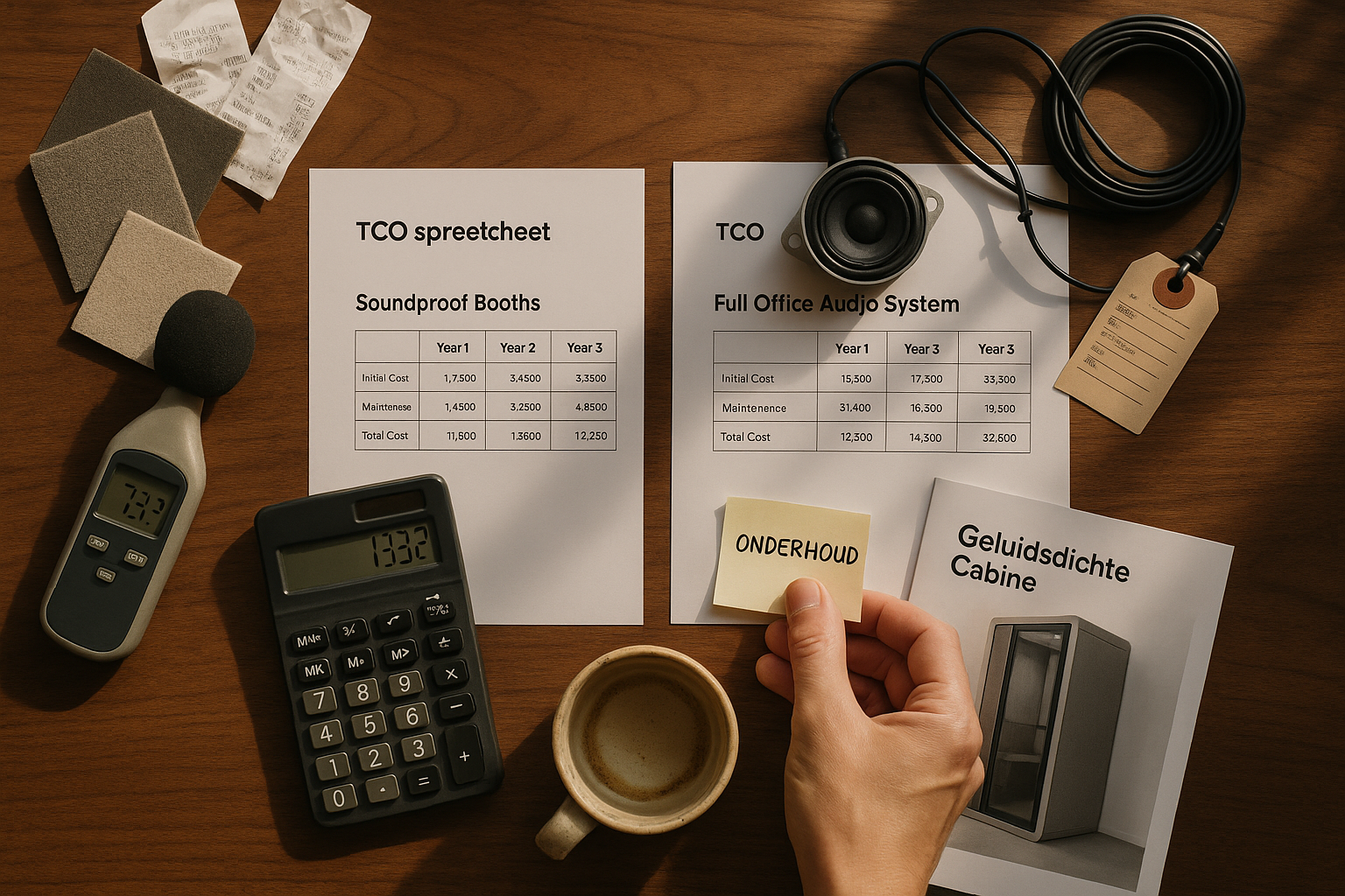Kostenanalyse geluidssystemen kantoor