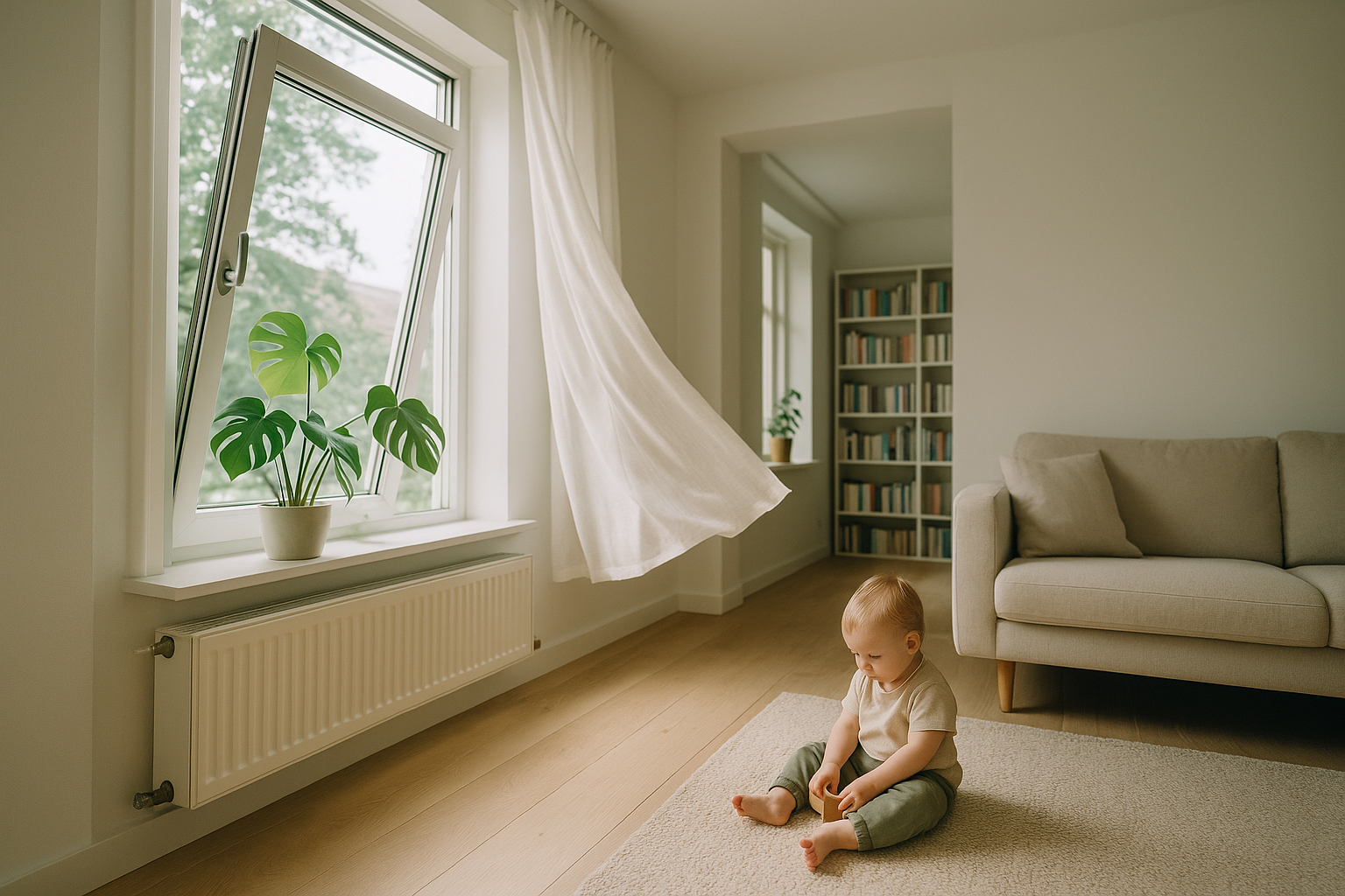 Kierstandhouder voor veilige ventilatie