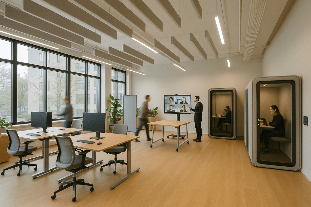 Hoe richt je een flexibel kantoor in dat zowel hybride werken als geconcentreerd werken optimaal&nbsp;ondersteunt?