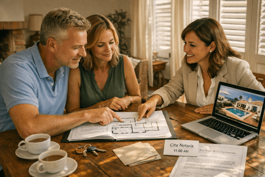Welke stappen doorloop je bij het kopen van een huis in Zuid-Spanje, van bezichtiging tot notariële overdracht?