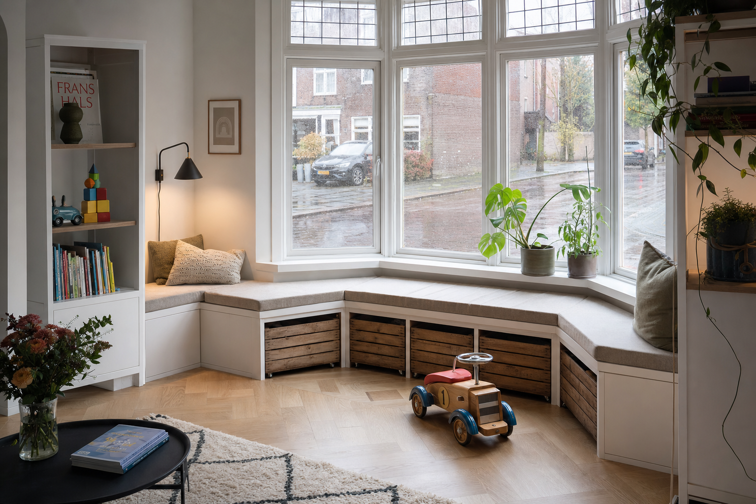 Slimme opbergoplossingen in erkerbank