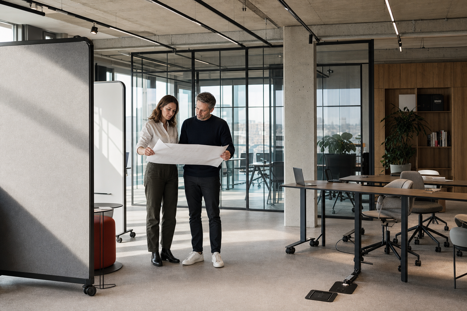 Flexibele kantoorinterieurbouw voor hybride werken