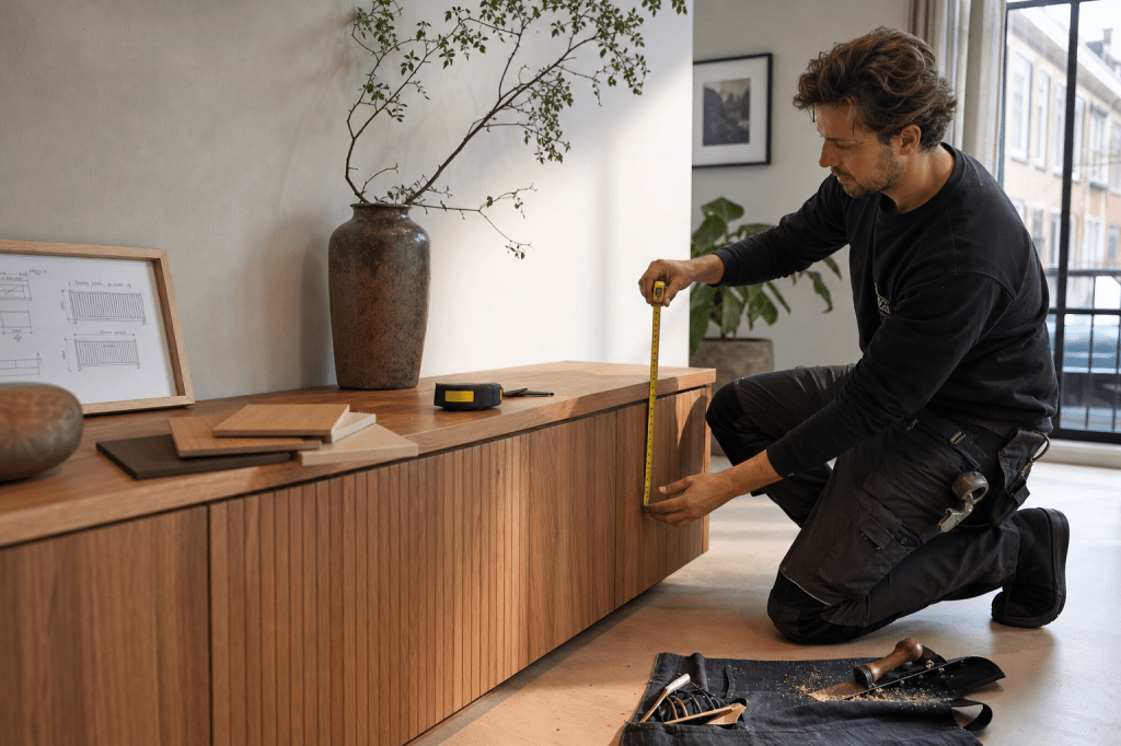 Wat kost een dressoir laten maken op maat en welke factoren bepalen de prijs (materiaal, afwerking en afmetingen)?